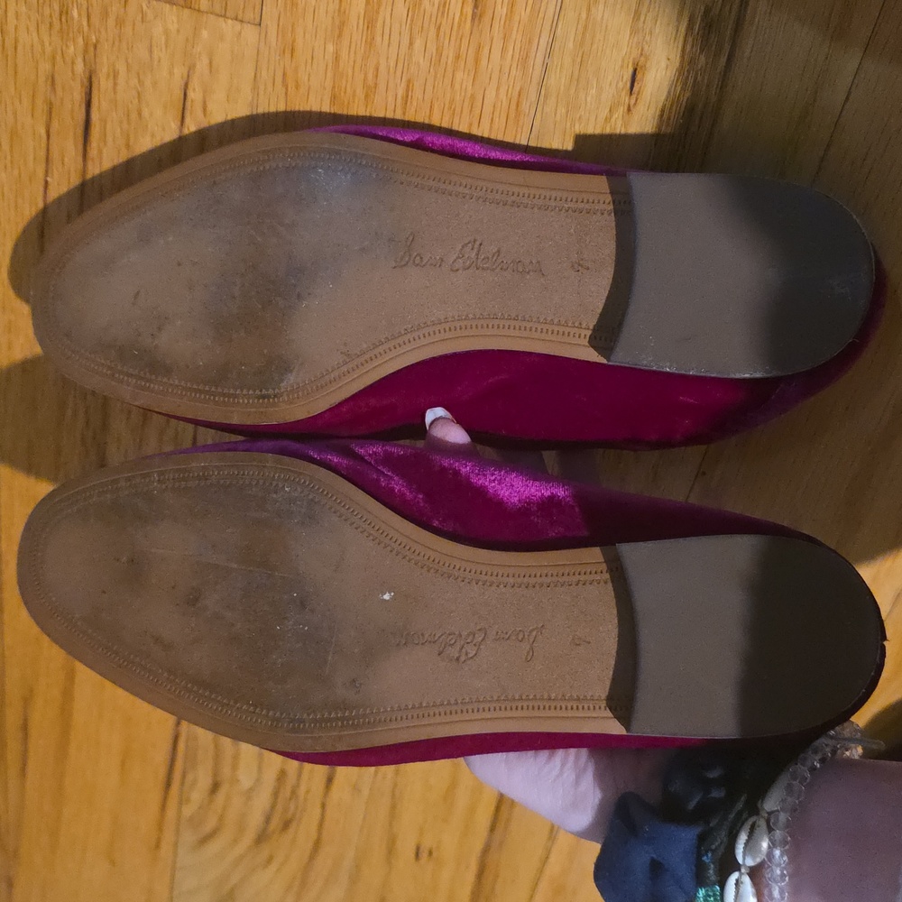 Sam Edelman Loraine Bit Loafer in Raspberry Velvet: Size 7 - Picture 6 of 6